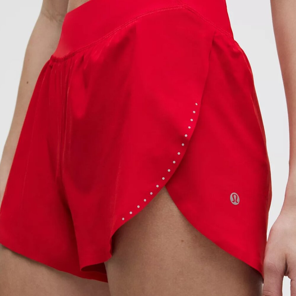 Red Size 2 Lululemon fast and free shorts